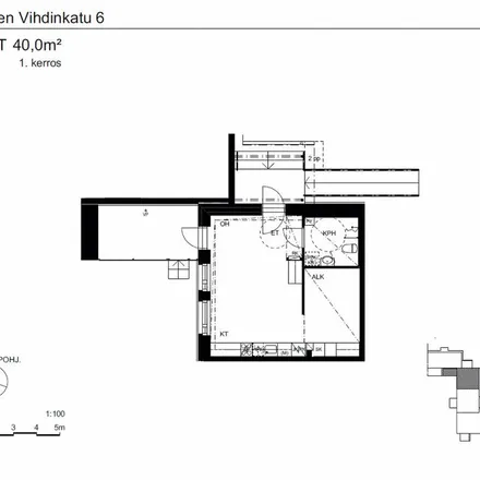 Rent this 1 bed apartment on Vihdinkatu 6 D in 15100 Lahti, Finland