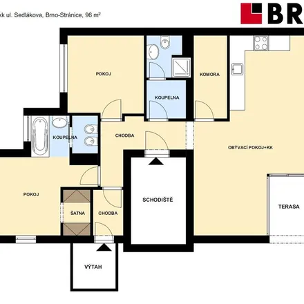 Rent this 3 bed apartment on Sedlákova 499/18 in 602 00 Brno, Czechia