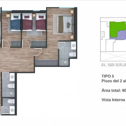 Buy this 3 bed apartment on Calle Federico Chopin in San Borja, Lima Metropolitan Area 15037