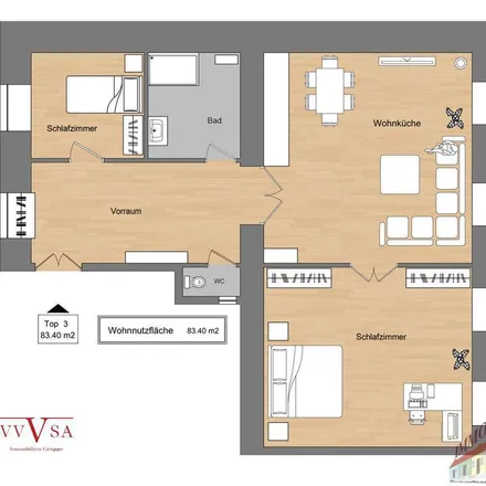 Rent this 3 bed apartment on Cafe Spitt in Fuchsthallergasse 2, 1090 Vienna