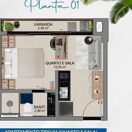 Buy this 1 bed apartment on Rua Gilberto Amado in Jardim Armação, Salvador - BA