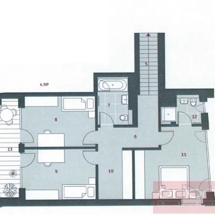 Rent this 8 bed apartment on Za Karlínským přístavem 683/8 in 186 00 Prague, Czechia