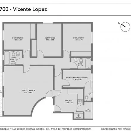 Buy this 4 bed apartment on General José de San Martín 703 in Vicente López, B1602 ABO Vicente López