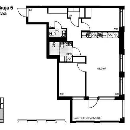 Rent this 3 bed apartment on Kulttuuritalo Martinus in Martinlaaksontie 36, 01620 Vantaa