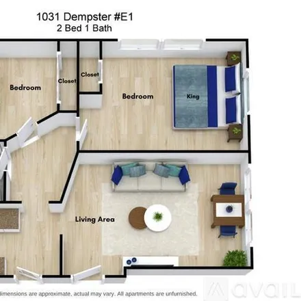 Rent this 2 bed apartment on 1031 Dempster St
