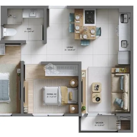 Buy this 2 bed apartment on Rua Cristiano Haar in Aliança, Santa Cruz do Sul - RS