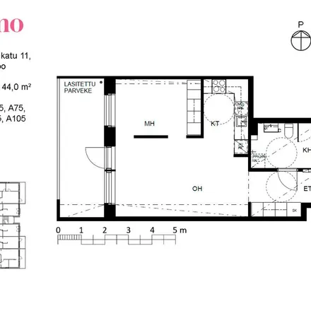 Rent this 2 bed apartment on Runoratsunkatu 11 in 02600 Espoo, Finland