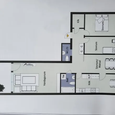 Rent this 4 bed apartment on Jungfrudansen 46-50 in 171 51 Solna kommun, Sweden