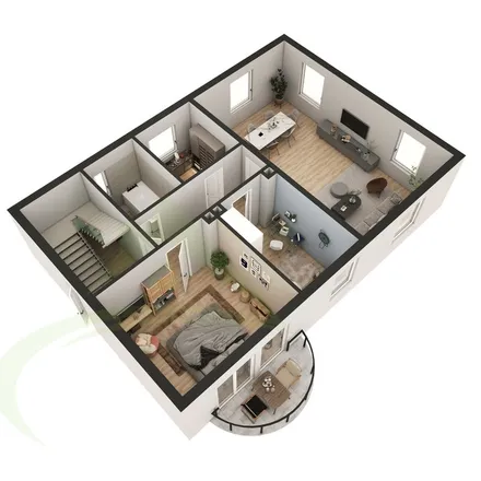 Rent this 3 bed apartment on Landcafe Wacholderhof in Kloster-Eberbach-Straße, 65346 Eltville am Rhein