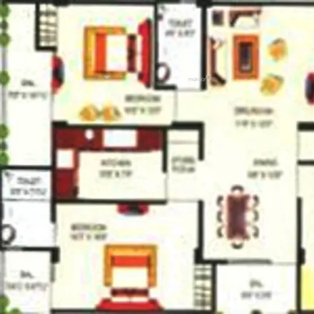 Rent this 3 bed apartment on unnamed road in Jaipur, Sarangpura - 302013