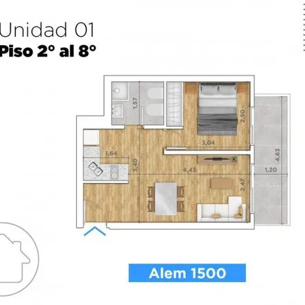 Buy this 1 bed apartment on Leandro N. Alem 1599 in Martin, Rosario