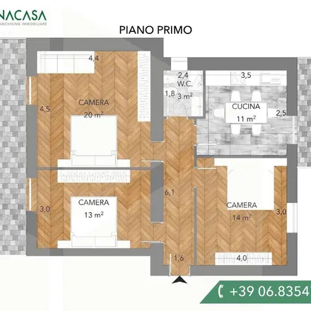 Rent this 4 bed apartment on Enoteca Ad Hoc in Via Quattro Novembre 46, 00043 Ciampino RM
