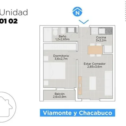 Buy this 1 bed apartment on Viamonte 399 in República de la Sexta, 2000 Rosario