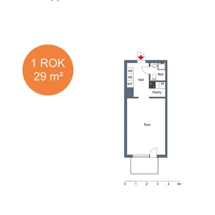 Rent this 1 bed apartment on Bergsgatan in 632 26 Eskilstuna, Sweden