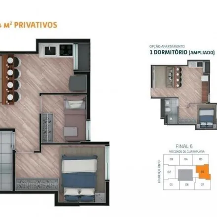 Buy this 2 bed apartment on Rua Lourenço Pinto 299 in Centro, Curitiba - PR