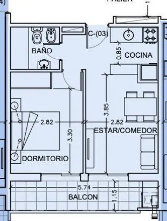 Rent this 1 bed apartment on Catamarca 1564 in Rosario Centro, Rosario