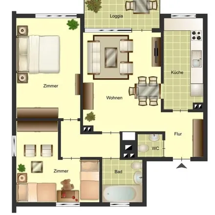 Rent this 3 bed apartment on Projektbüro Arbei und Mehrwert in Kaufweg 1, 33689 Bielefeld
