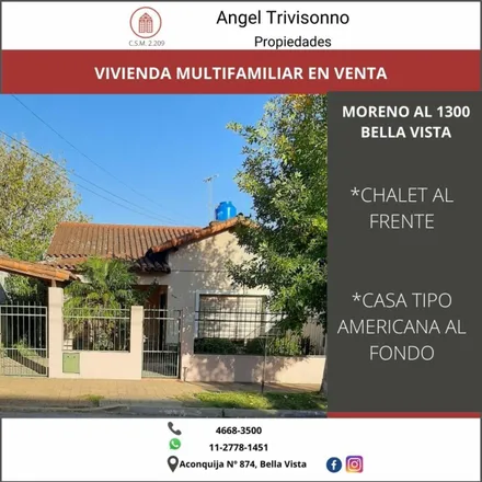 Buy this studio house on Mariano Moreno in Partido de San Miguel, B1661 INW Bella Vista