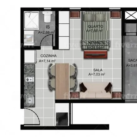 Buy this 1 bed apartment on Rua dos Dominicanos 633 in Boa Vista, Curitiba - PR