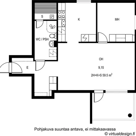Rent this 2 bed apartment on Winterinraitti 4 in 33270 Tampere, Finland