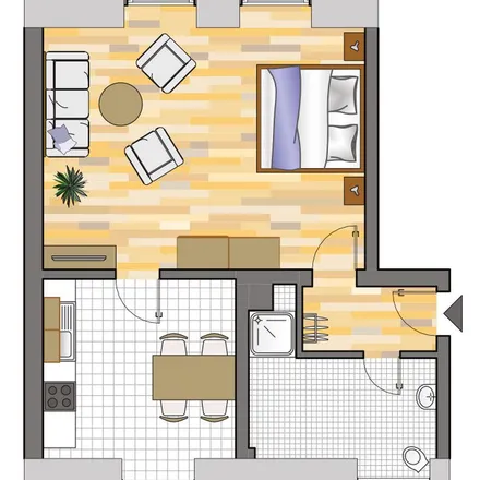 Rent this 1 bed apartment on Königsberger Straße 83 in 45881 Gelsenkirchen, Germany