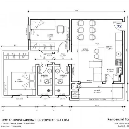 Buy this 2 bed apartment on Rua Enedina d'Ávila Ferreira in Cordeiros, Itajaí - SC