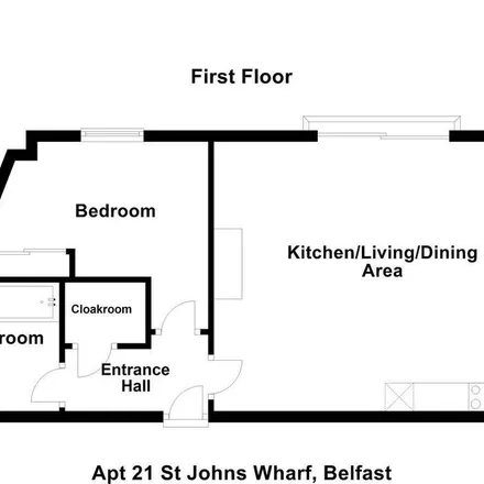 Rent this 1 bed apartment on unnamed road in Belfast, BT1 3HP