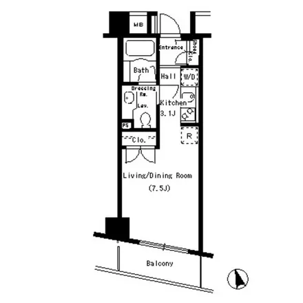 Image 2 - 新富稲荷神社, Tsukuda Ohashi-dori, Shintomi 2-chome, Chuo, 104-8404, Japan - Apartment for rent