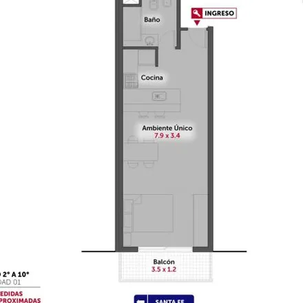 Buy this studio apartment on Terminal de Ómnibus Mariano Moreno in Cafferata 702, Luis Agote