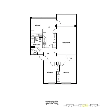 Rent this 3 bed apartment on Magistratsvägen 9b in 226 43 Lund, Sweden