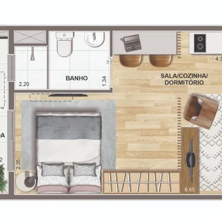 Buy this 1 bed apartment on Ciclovia Avenida Professor Pereira Reis in Santo Cristo, Rio de Janeiro - RJ