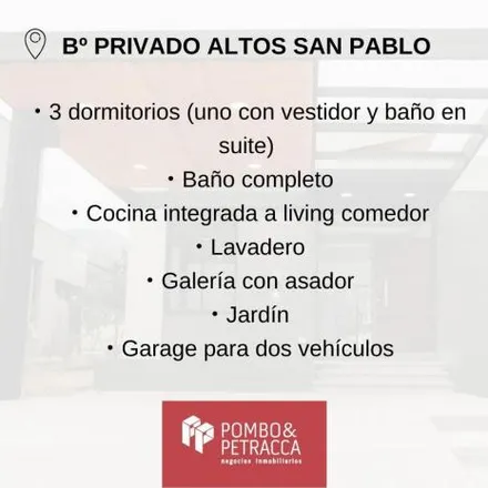 Buy this 3 bed house on unnamed road in Departamento Lules, Municipio de San Pablo y Villa Nougués
