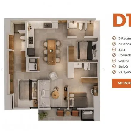 Buy this 2 bed apartment on Caterpillar in Carretera Monterrey - Saltillo, 66170 Santa Catarina