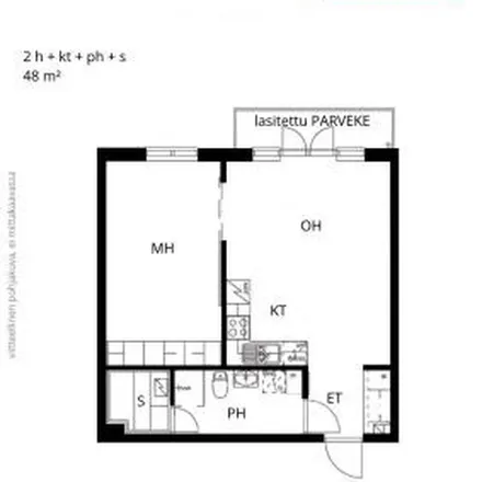 Rent this 1 bed apartment on Luostarinkatu 15 in 20700 Turku, Finland