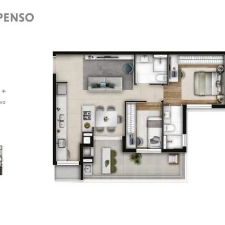 Buy this 3 bed apartment on Rua Bom Jesus 369 in Cabral, Curitiba - PR