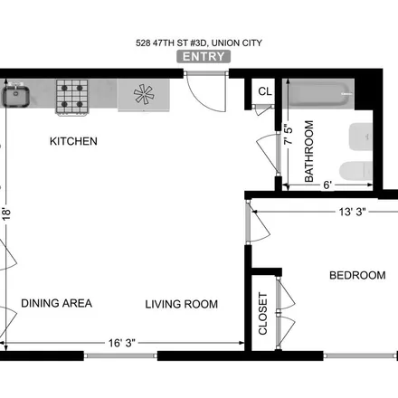 Image 9 - 544 47th Street, Union City, NJ 07087, USA - Apartment for rent