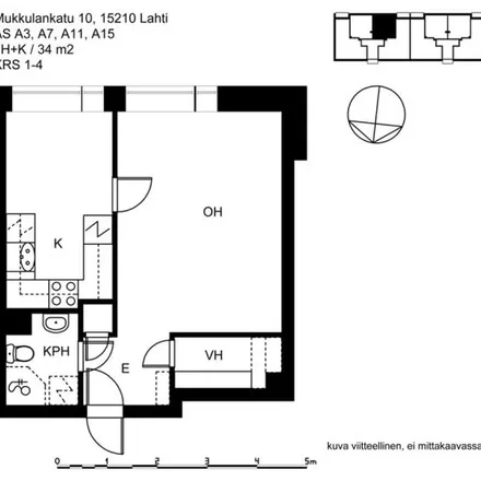 Rent this 1 bed apartment on Kartanonkatu in 15110 Lahti, Finland
