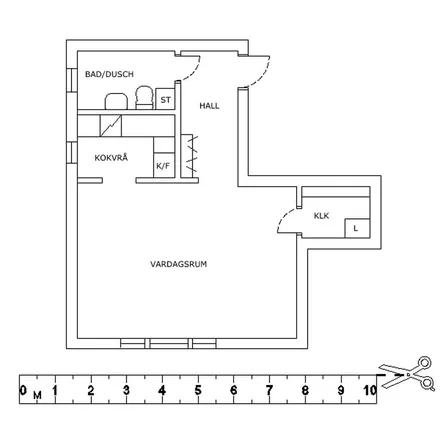 Rent this 1 bed apartment on Bataljonsvägen 12 in 291 35 Kristianstad, Sweden