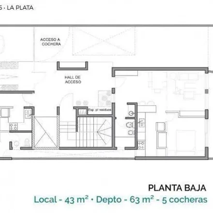 Buy this 1 bed apartment on Calle 45 463 in Partido de La Plata, 1900 La Plata