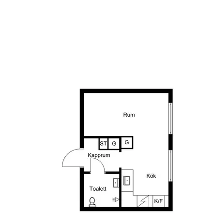 Rent this 1 bed apartment on Genvägen 56 C in 831 42 Östersund, Sweden