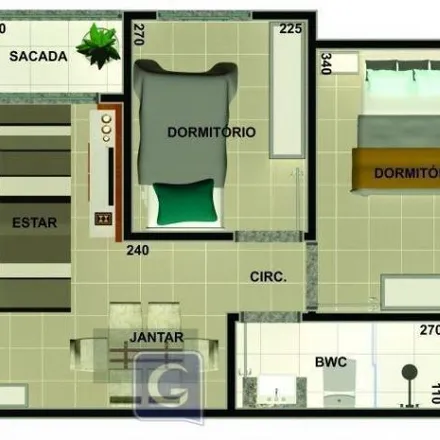 Buy this 2 bed apartment on Rua Rio das Antas in Brasmadeira, Cascavel - PR