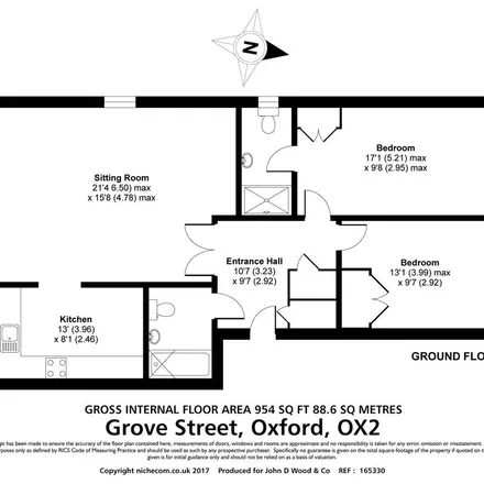Rent this 2 bed apartment on Grove Street in Oxford, OX2 7JT