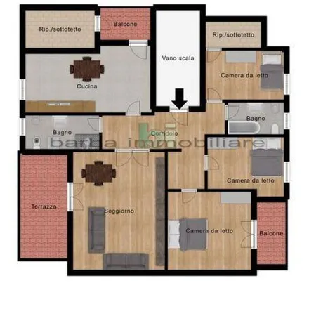 Rent this 4 bed apartment on Via Monti Sabini in 00015 Monterotondo RM, Italy
