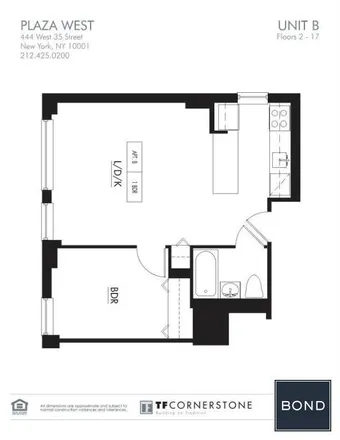 Rent this 1 bed apartment on 444 West 35th Street in New York, NY 10001