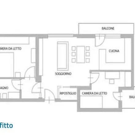 Rent this 2 bed apartment on Via Carmagnola 3 in 10152 Turin TO, Italy