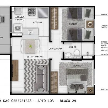 Buy this 2 bed apartment on Atlântico Clube in Rua Manoel de Paula, Várzea Grande - MT
