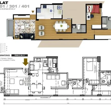 Buy this 2 bed apartment on Jirón Aracena in Santiago de Surco, Lima Metropolitan Area 15038