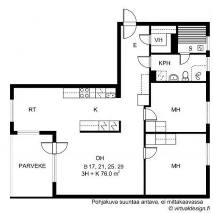 Rent this 3 bed apartment on Hatanpään puistokuja 15 in 33100 Tampere, Finland