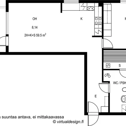 Rent this 2 bed apartment on Winterinraitti 4 in 33270 Tampere, Finland