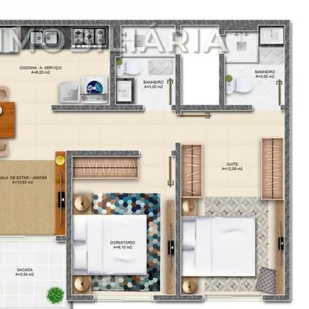Buy this 1 bed apartment on Servidão Botafogo dos Ingleses in Ingleses do Rio Vermelho, Florianópolis - SC
